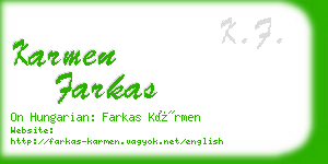 karmen farkas business card